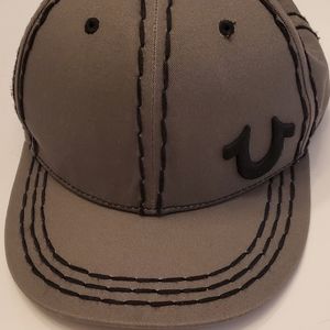 True Religion Hat Gray adjustable one size fits all